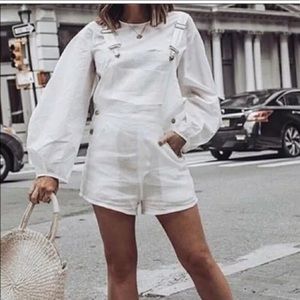 Shop weworewhat white linen overalls